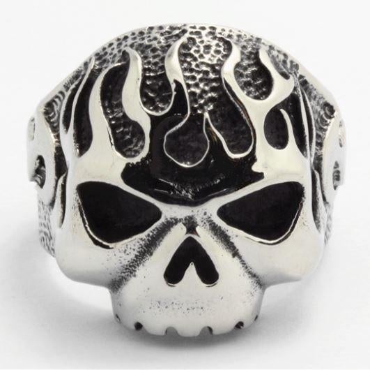 RVS Skull  / Doodshoofd ring, NIEUW,  6 stuks, Sieraden, Tassen en Uiterlijk, Ringen, IJzer of Staal, Nieuw, Ophalen of Verzenden