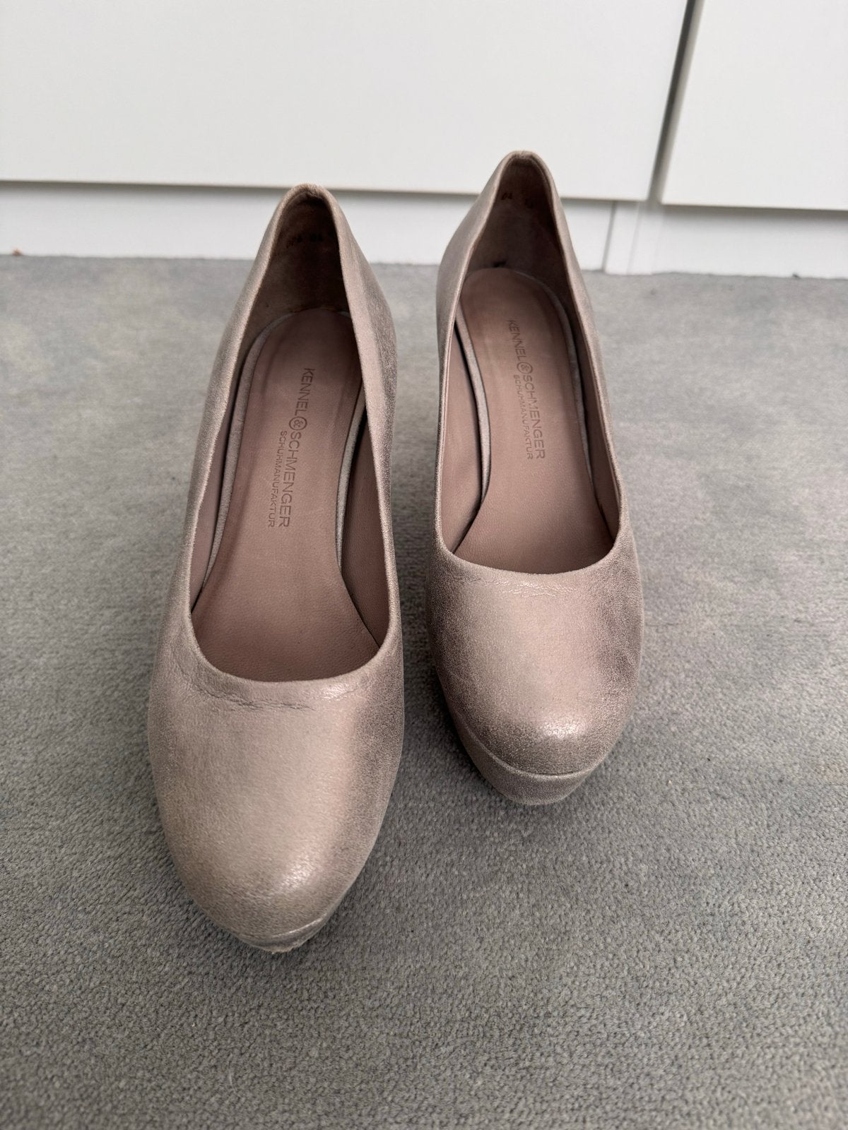 Zilveren pumps maat 38 (valt krap), Ophalen of Verzenden, Gedragen, Overige kleuren, Pumps