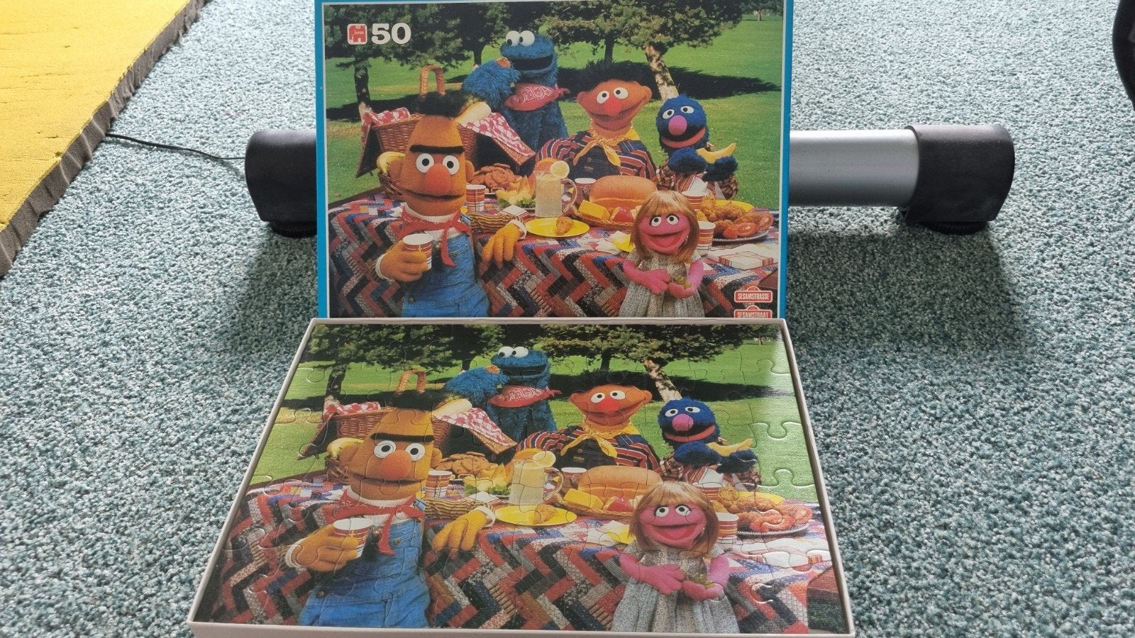 Sesamstraat Puzzel 50 Stukjes - Compleet, Kinderen en Baby's, Ophalen of Verzenden, 10 tot 50 stukjes, Gebruikt, 4 tot 6 jaar