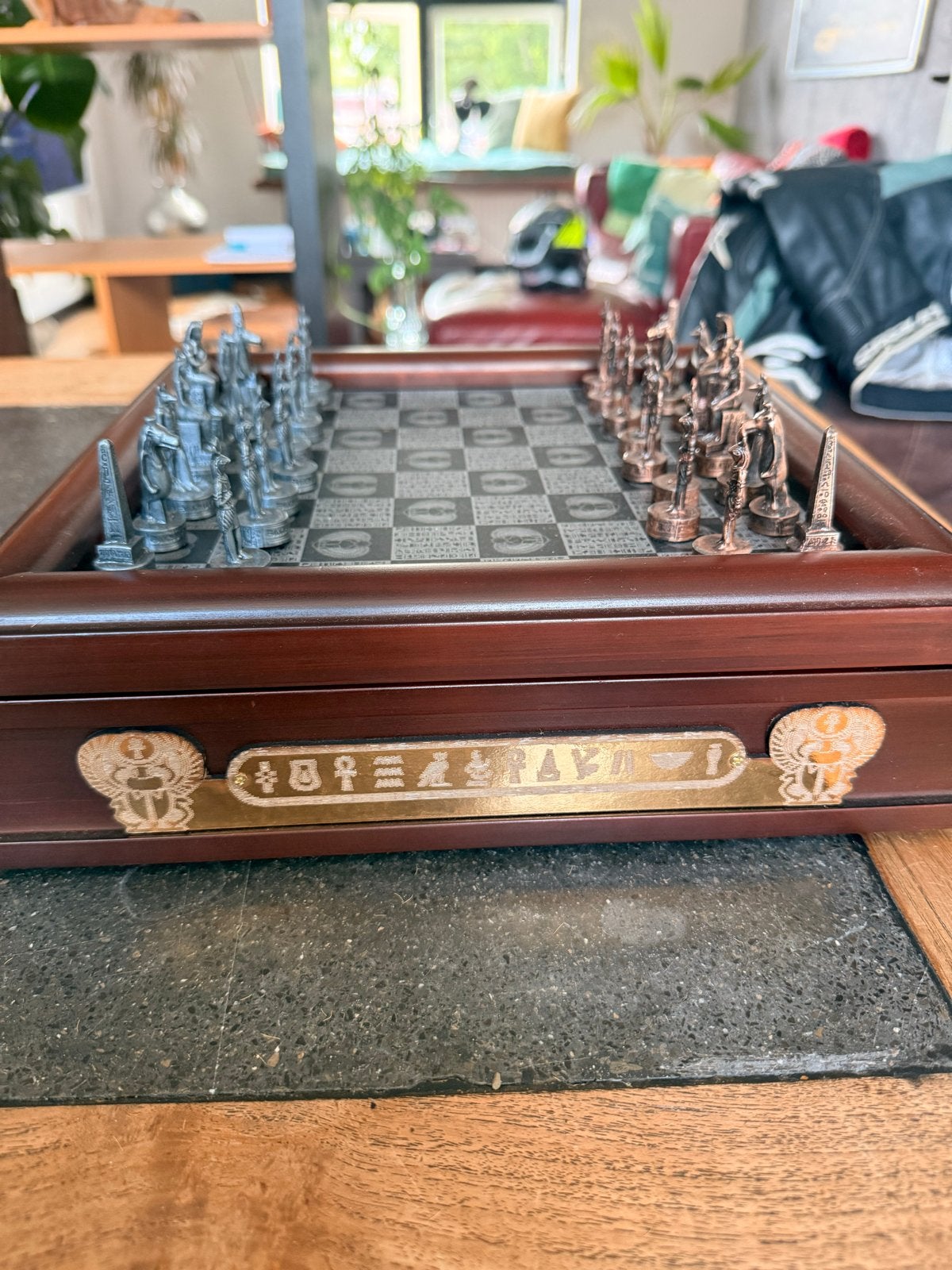 Uniek Egyptisch Schaakspel - Compleet met Opbergdoos, Hobby en Vrije tijd, Gezelschapsspellen | Bordspellen, Een of twee spelers