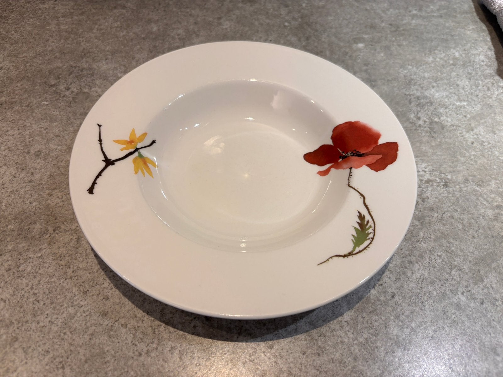 Wedgwood servies, The Painted Garden. Soepborden met rand., Ophalen, Zo goed als nieuw, Bord(en), Modern