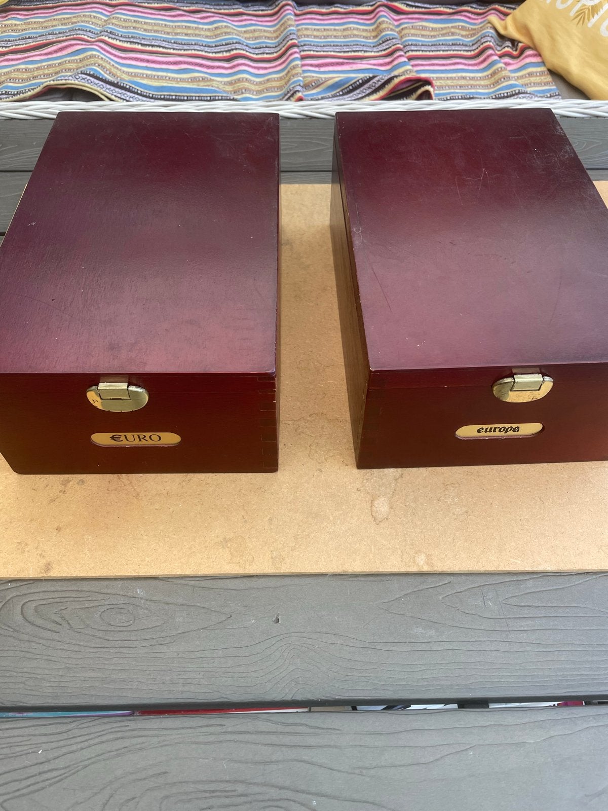 Houten Kisten voor euro sets, Ophalen of Verzenden, Overige landen, Overige waardes, Setje