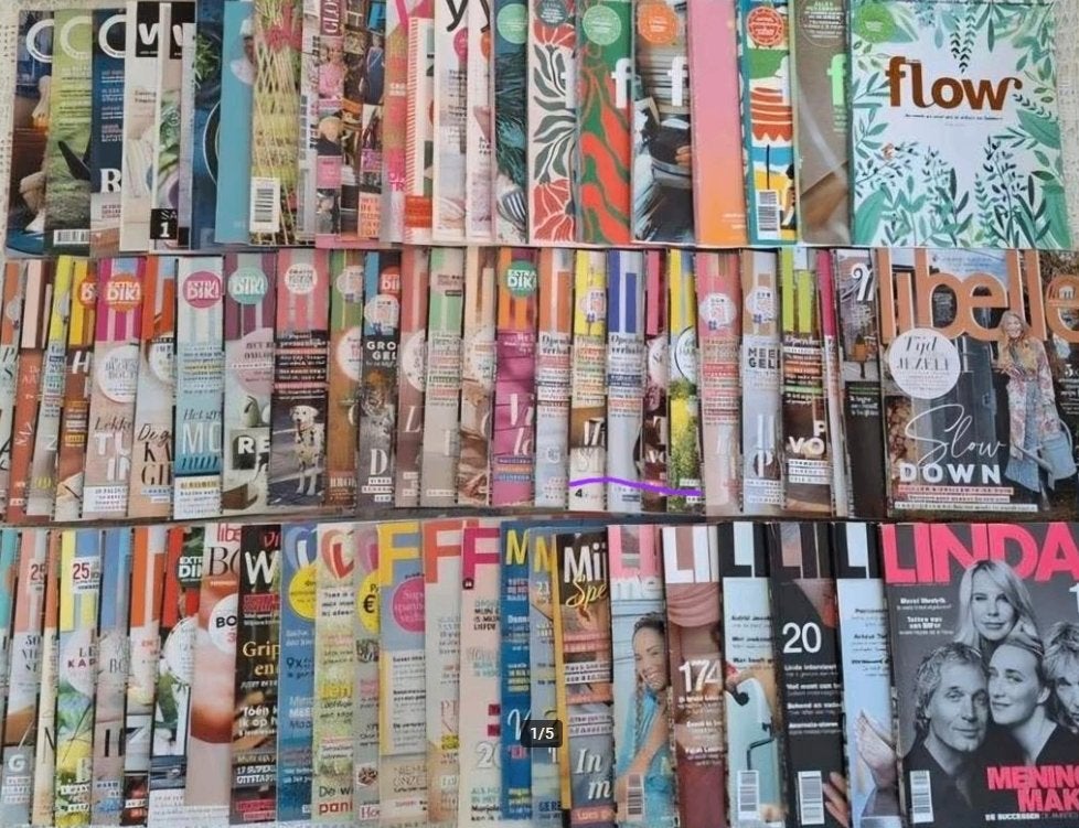 Mega tijdschriften pakket Linda / &C / Flow twv €900-, Verzenden, Zo goed als nieuw, Damesbladen