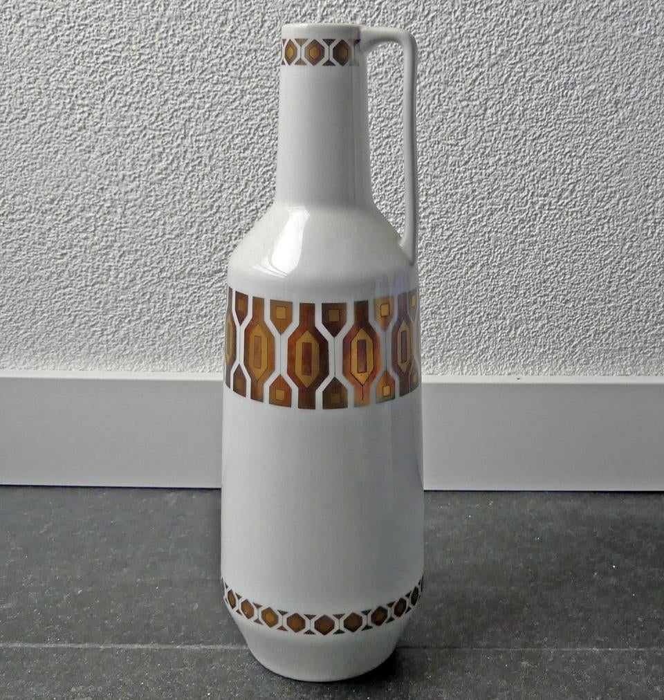 Alboth & Kaiser Alka-Kunst Riviera vintage vaas porselein, Huis en Inrichting, Woonaccessoires | Vazen, Gebruikt, Wit, Aardewerk of Porselein
