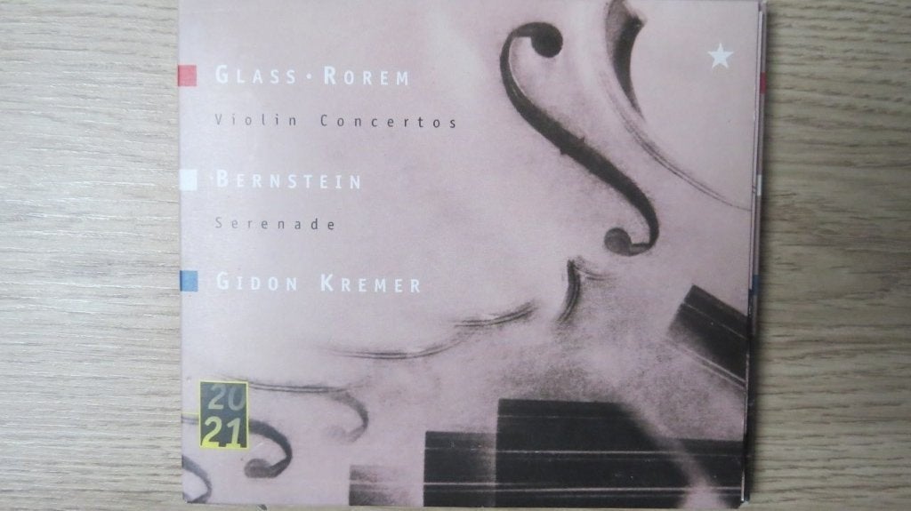 Cd: Gidon Kremer, violin, Philip Glass, Ned Rorem, Bernstein, Ophalen of Verzenden, Classicisme, Zo goed als nieuw, Kamermuziek
