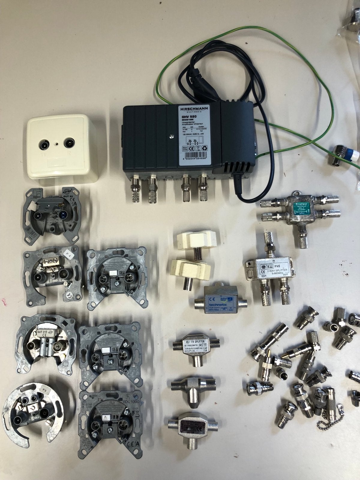 Hirschmann GHV 520 en Diverse coax materialen, Ophalen of Verzenden, Gebruikt, Overige kabels