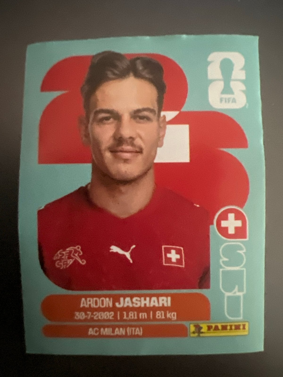 Panini FIFA wk 2026 Ardon Jashari AC Milan Sticker, Verzenden, Zo goed als nieuw, Buitenlandse clubs, Poster, Plaatje of Sticker