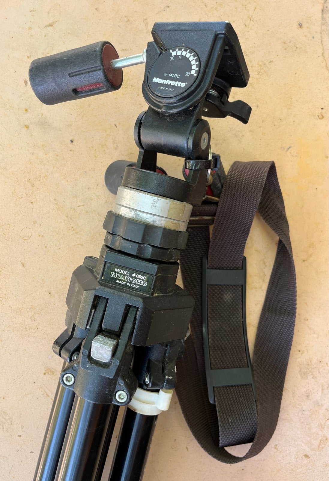 Manfrotto 055C Professional Statief met 141RC Kop, Gebruikt, 150 tot 175 cm, Manfrotto, Met balhoofd