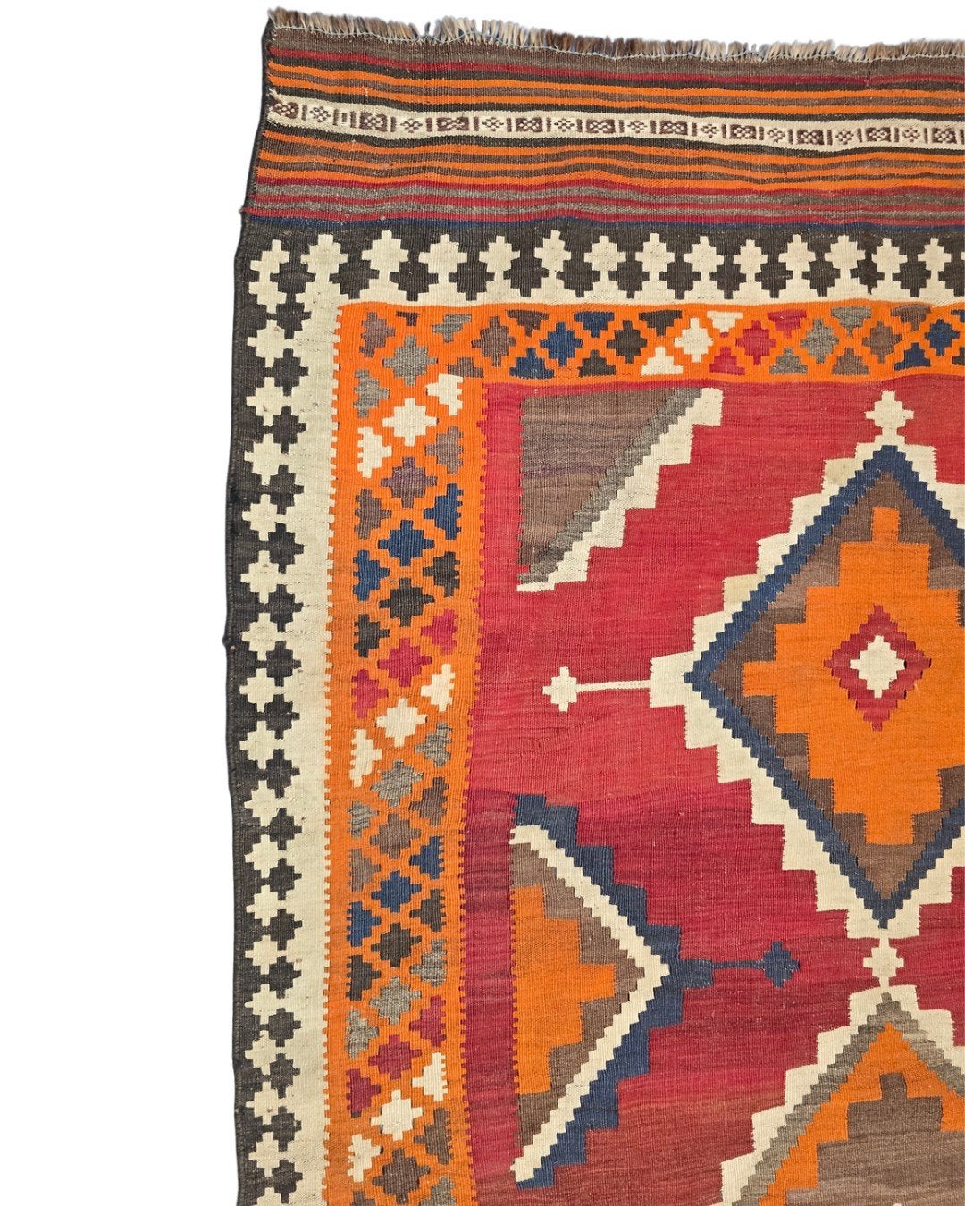 Tribal Kelim kashkay 290x150 handgeweven wollen vloerkleed, 1185VB, Info@rugsandcarpets.nl, 200 cm of meer, Ophalen of Verzenden