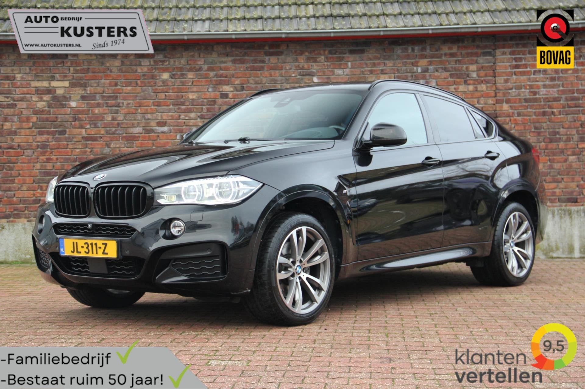 BMW X6 XDrive35i M Sport High Executive|Trekhaak|Luchtvering, Auto's, Automaat, Gebruikt, 4 stoelen, Zwart