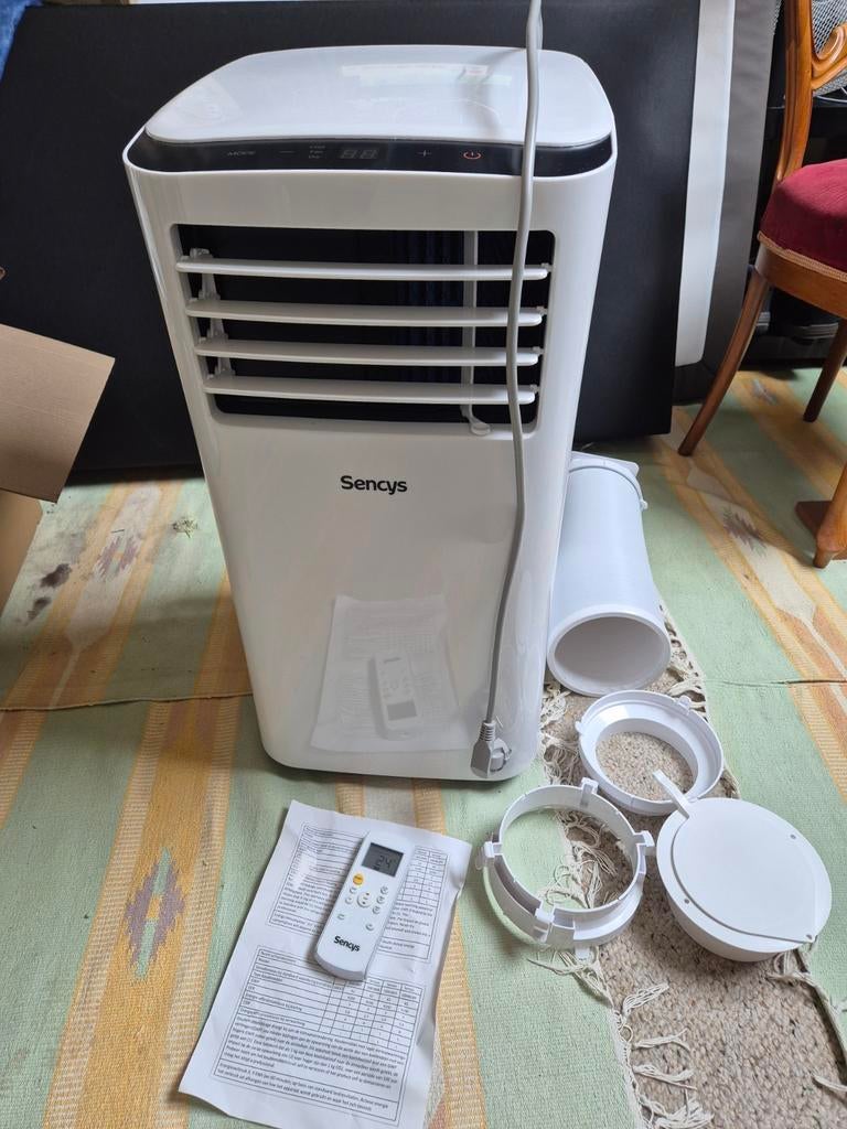 Sencys Mobiele Airco met Afstandsbediening en Accessoires, Witgoed en Apparatuur, Airco's, Minder dan 60 m³, Timer, 3 snelheden of meer