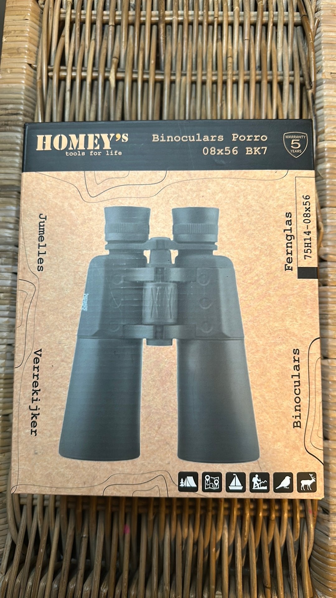 Homey's Jachtverrekijker - 8x56 Porro Prisma - Zwart, Ophalen of Verzenden, Nieuw, 20x of meer