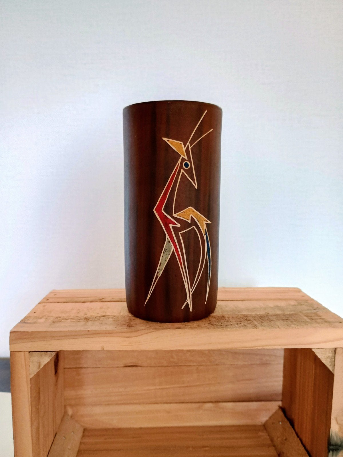 L'Ancora vaasje #16 Kera-teak, Antiek en Kunst, Ophalen of Verzenden