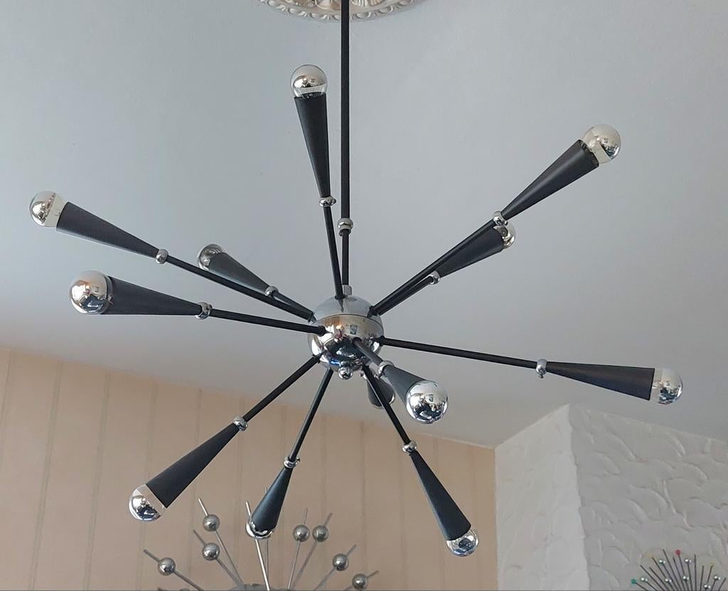 Vintage Jolina space Sputnik lamp  Mid-Century Modern Design, Ophalen, Gebruikt, Metaal, Mid-Century Modern, Sputnik, Vintage
