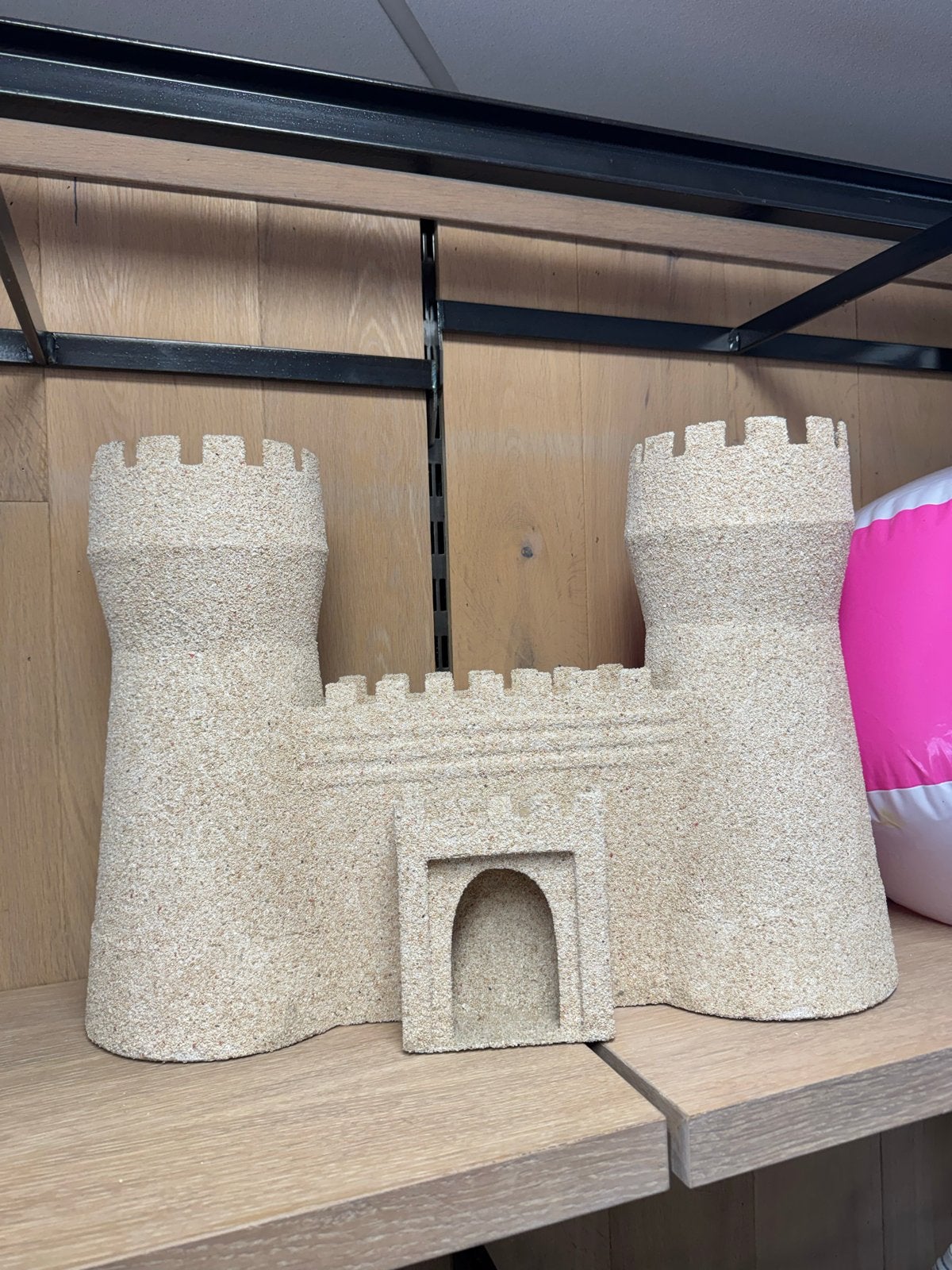 decoratie eralage winkel zandkasteel, vuurtoren, meeuwen, Ophalen, Hout, Gebruikt, Beige