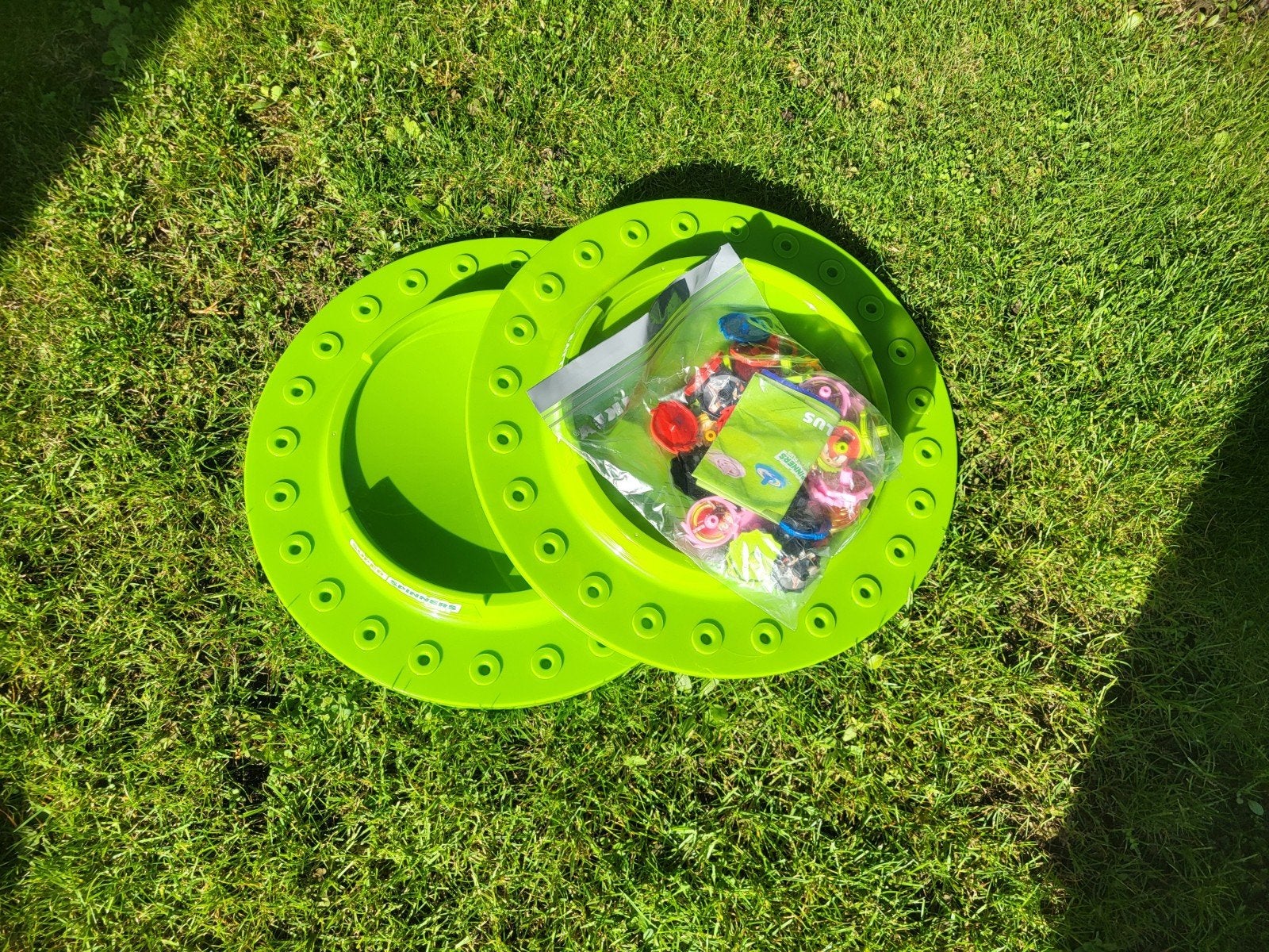 Groene Beyblade Burst Beystadium met Beyblades, Kinderen en Baby's, Ophalen, Gebruikt, Jongen of Meisje