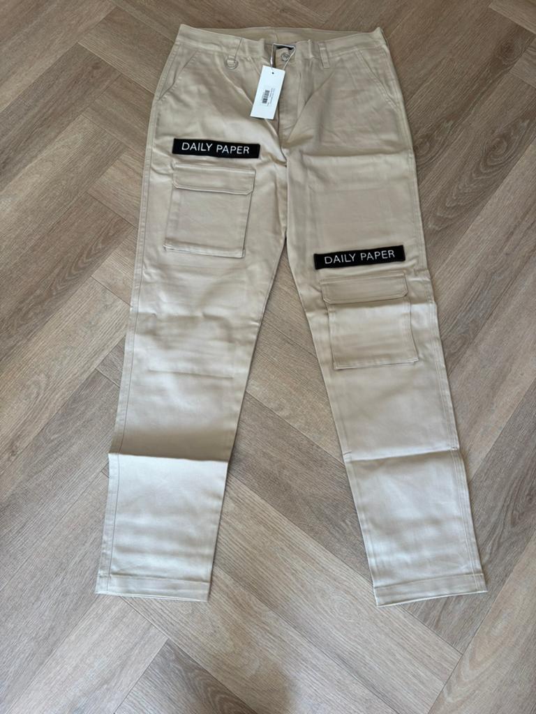 Daily paper broek nieuw, Kleding | Heren, Broeken en Pantalons, Verzenden, Zo goed als nieuw, Maat 56/58 (XL), Beige