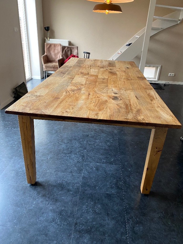 teakhouten tafel, Ophalen, Gebruikt, 100 tot 150 cm, Teakhout