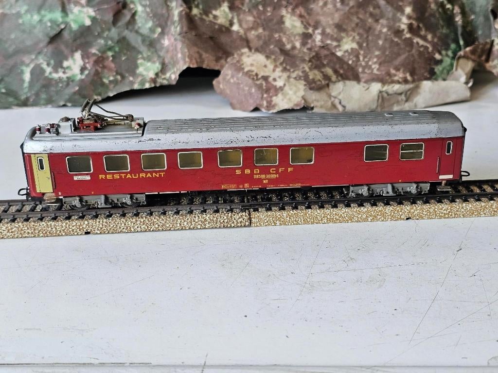 modeltrein Ho marklin 4068 SBB zwitserland rijtuig verlichti, Overige merken, Wisselstroom, Gebruikt, Wagon