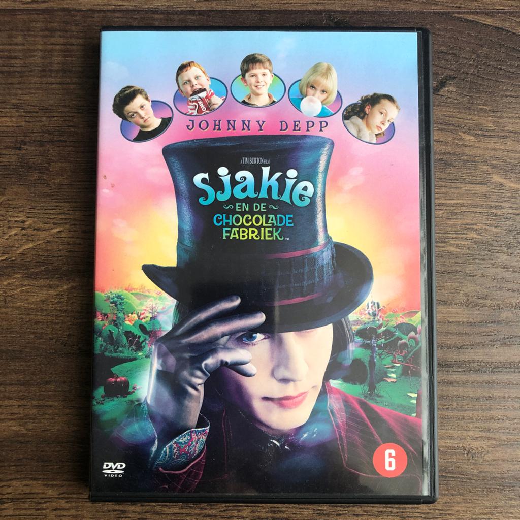 Sjakie en de Chocoladefabriek DVD - Johnny Depp, Ophalen of Verzenden, Zo goed als nieuw, Komedie, Vanaf 6 jaar