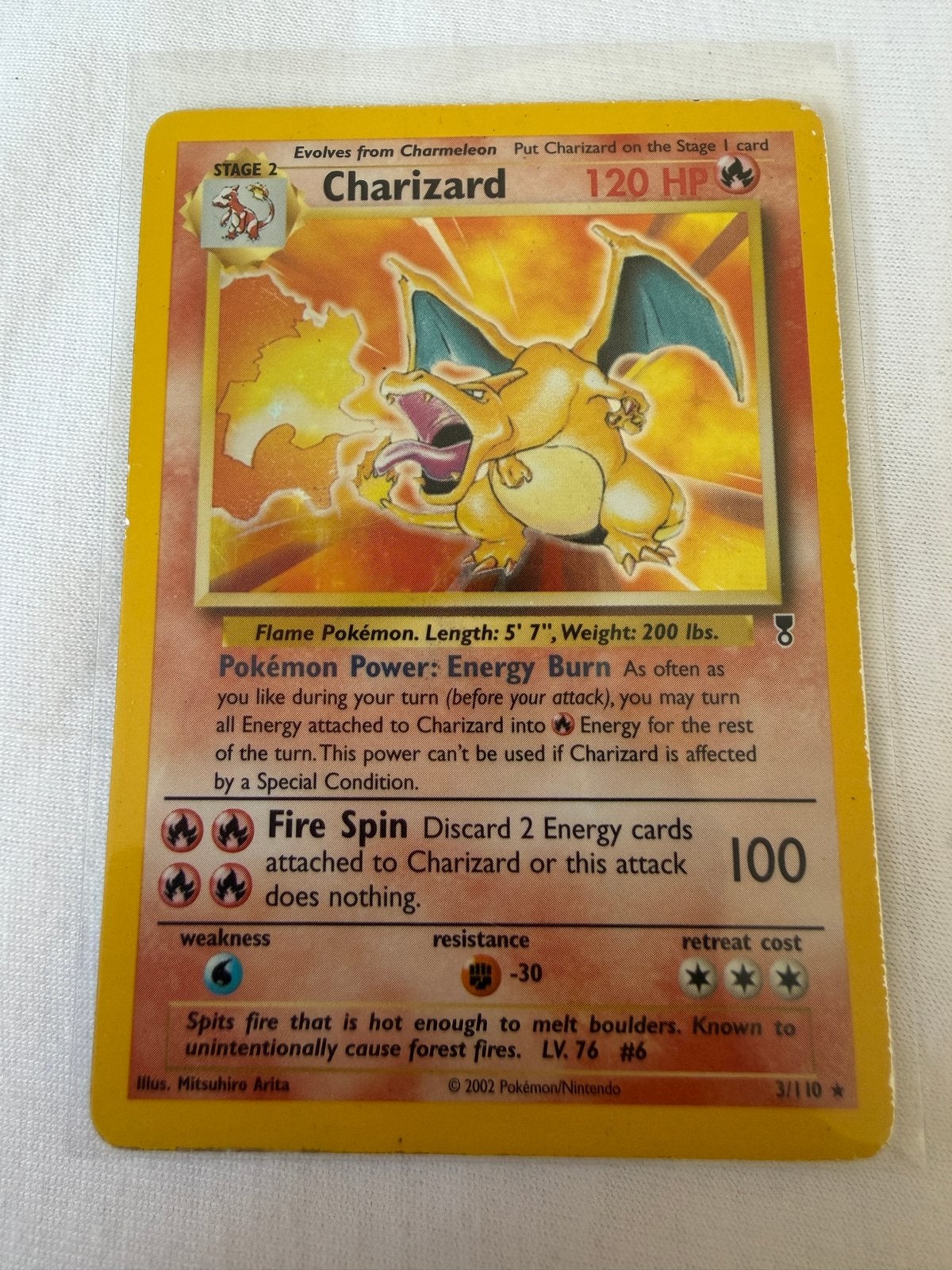 Charizard Legendary Set 2002, Ophalen of Verzenden, Gebruikt, Losse kaart