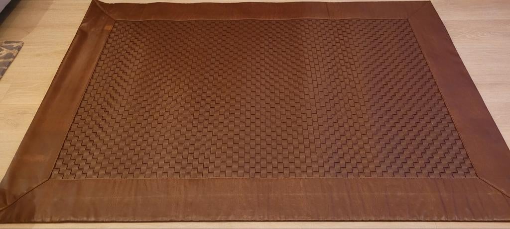 Vloerkleed Karpi nappa leder 160x230 bruin nieuw!, Stijlvol klasse comfortabel kwaliteit, Bruin, 150 tot 200 cm, Ophalen of Verzenden