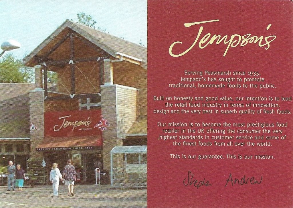 Ansichtkaart  	Pearmarsh (Engeland)	Jempson's	Superstore, Verzenden, 1980 tot heden, Gelopen, Engeland