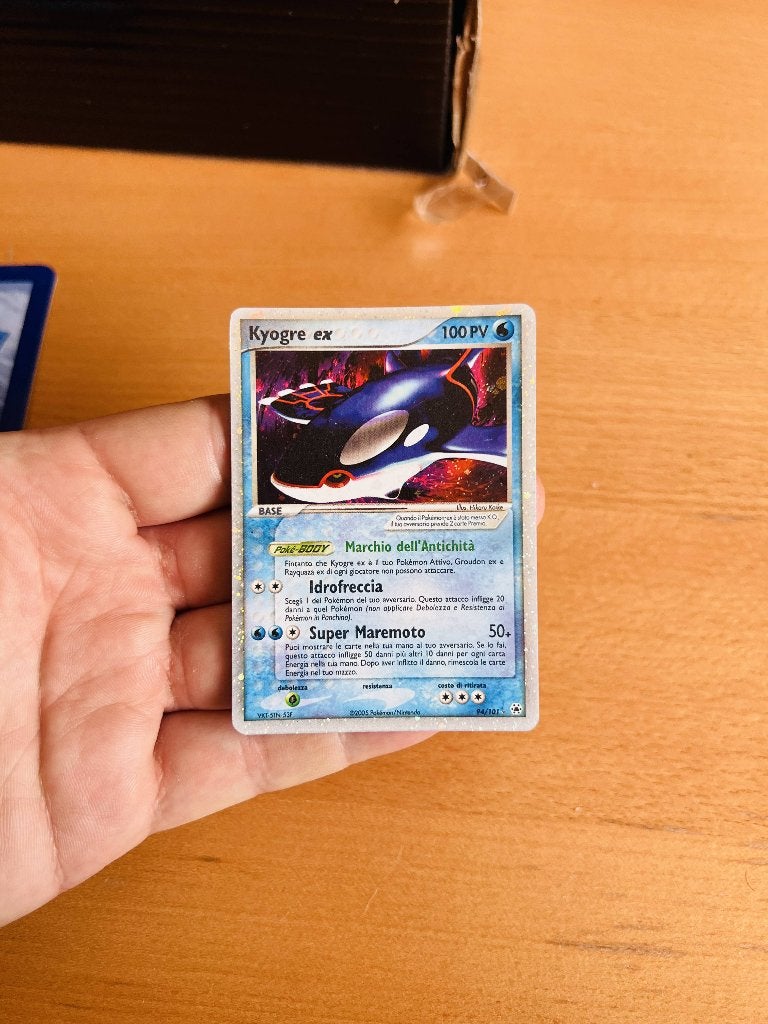 Kyogre Ex 94/101 Ex Hidden Legends Pokemon, Verzenden, Zo goed als nieuw, Losse kaart, Foil