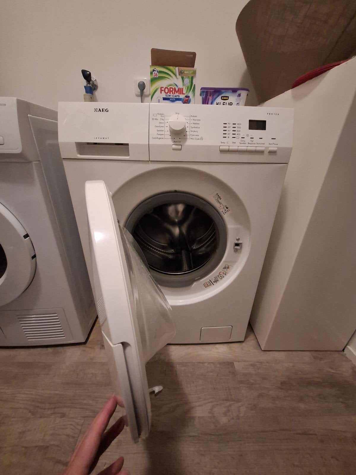 Wasmachine AEG lavamat 6 kg max.1400 tr & Proline 8kg droger, Ophalen, Gebruikt, 85 tot 90 cm, 1200 tot 1600 toeren