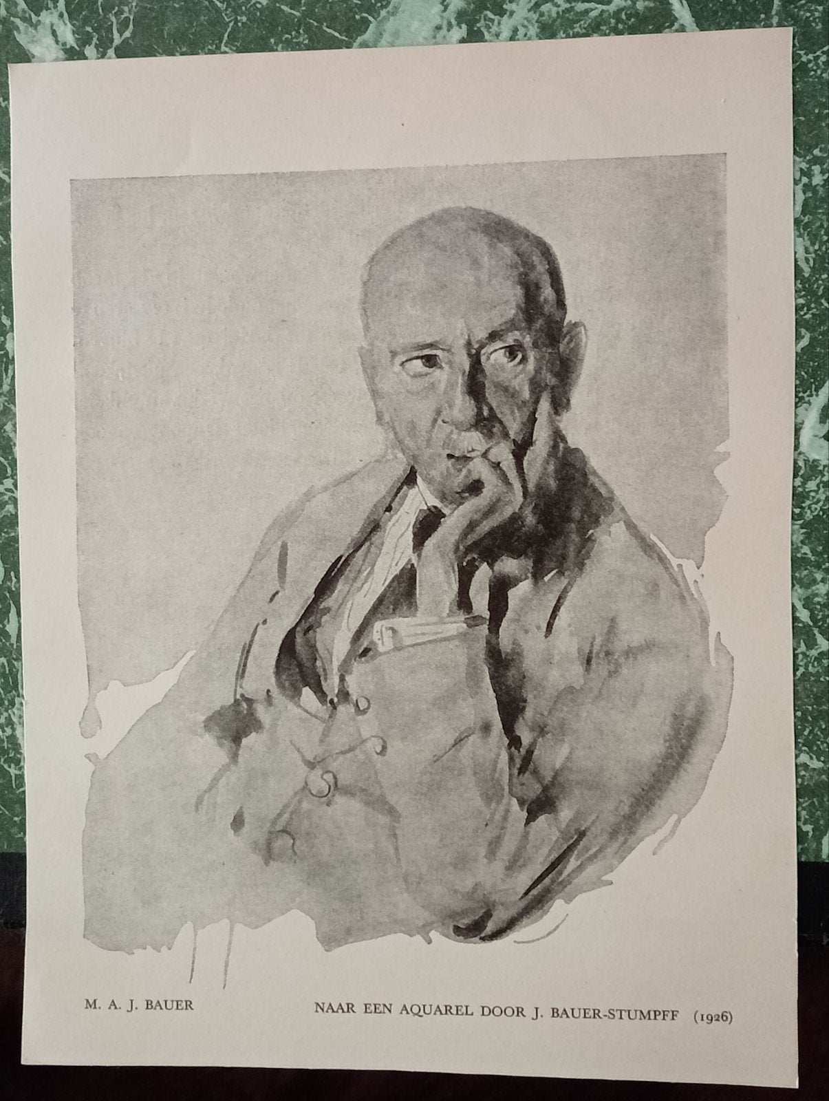 Marius Bauer portret door J.Bauer-Stumpff, Ophalen of Verzenden, 1980 tot heden, Tijdschrift