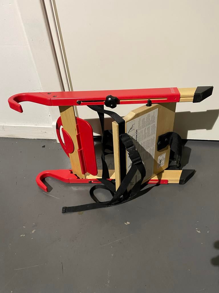 Stokke Handysitt - Rode Inklapbare Kinderstoel, Kinderen en Baby's, Kinderstoelen, Ophalen, Zo goed als nieuw, Inklapstoel, Gordel(s)
