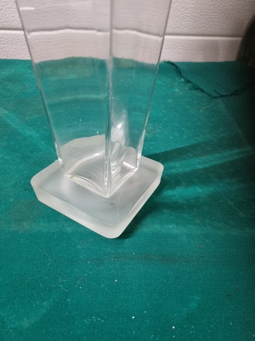 vaas op voet mat glas, Ophalen of Verzenden