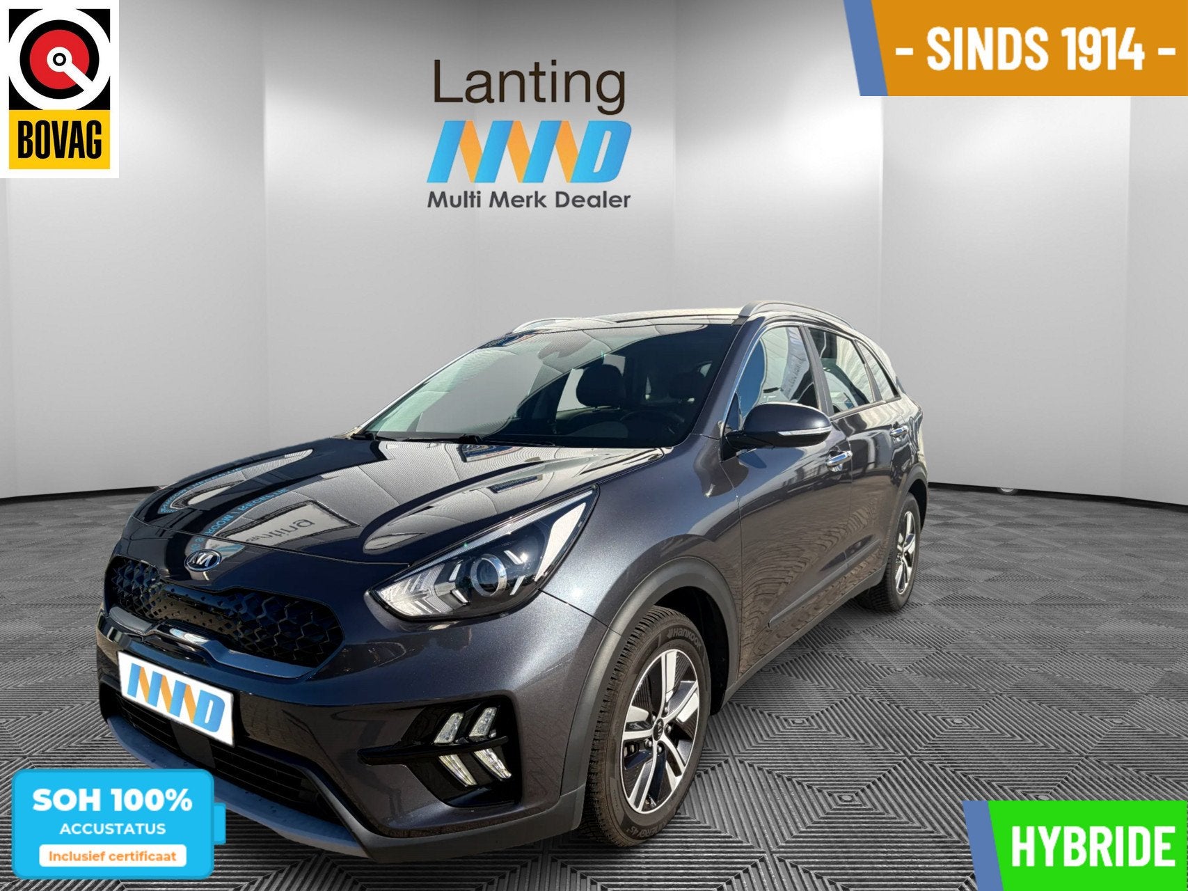 Kia Niro 1.6 GDi Hybrid DynamicLine, Auto's, Gebruikt, Leder en Stof, Origineel Nederlands, Automatische klimaatregeling