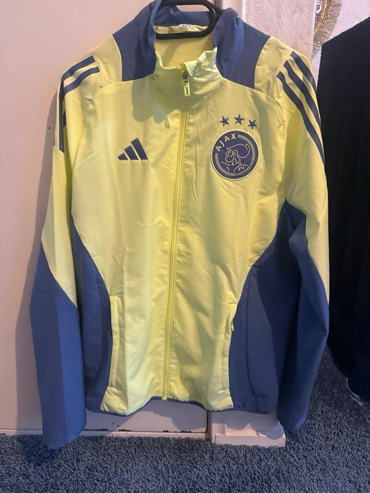 Ajax Trainingsjack Geel/Blauw - Maat M, Ophalen, Maat 52/54 (L), Geel, Nieuw