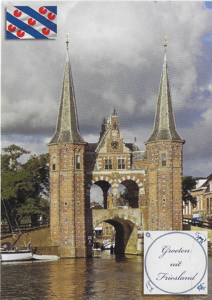 Ongelopen Ansichtkaart Sneek De Waterpoort ( B4039 ), Ophalen of Verzenden, 1980 tot heden, Ongelopen, Friesland