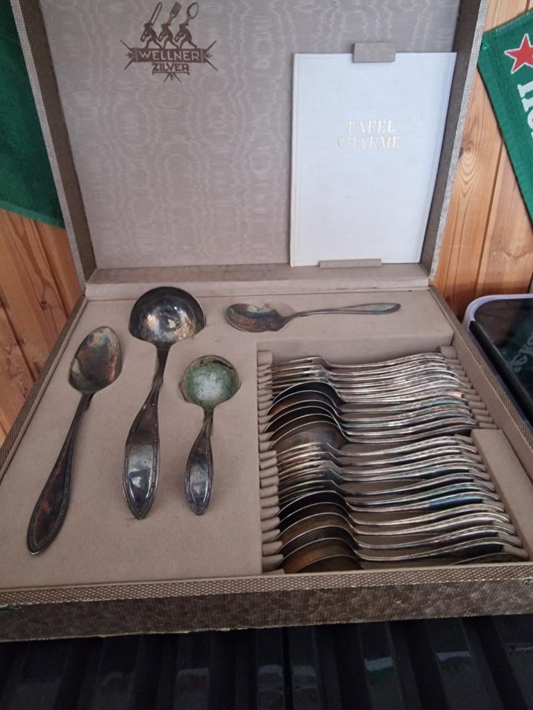 Wellner Silber Bestekset - Vintage Servies, Antiek en Kunst, Ophalen of Verzenden