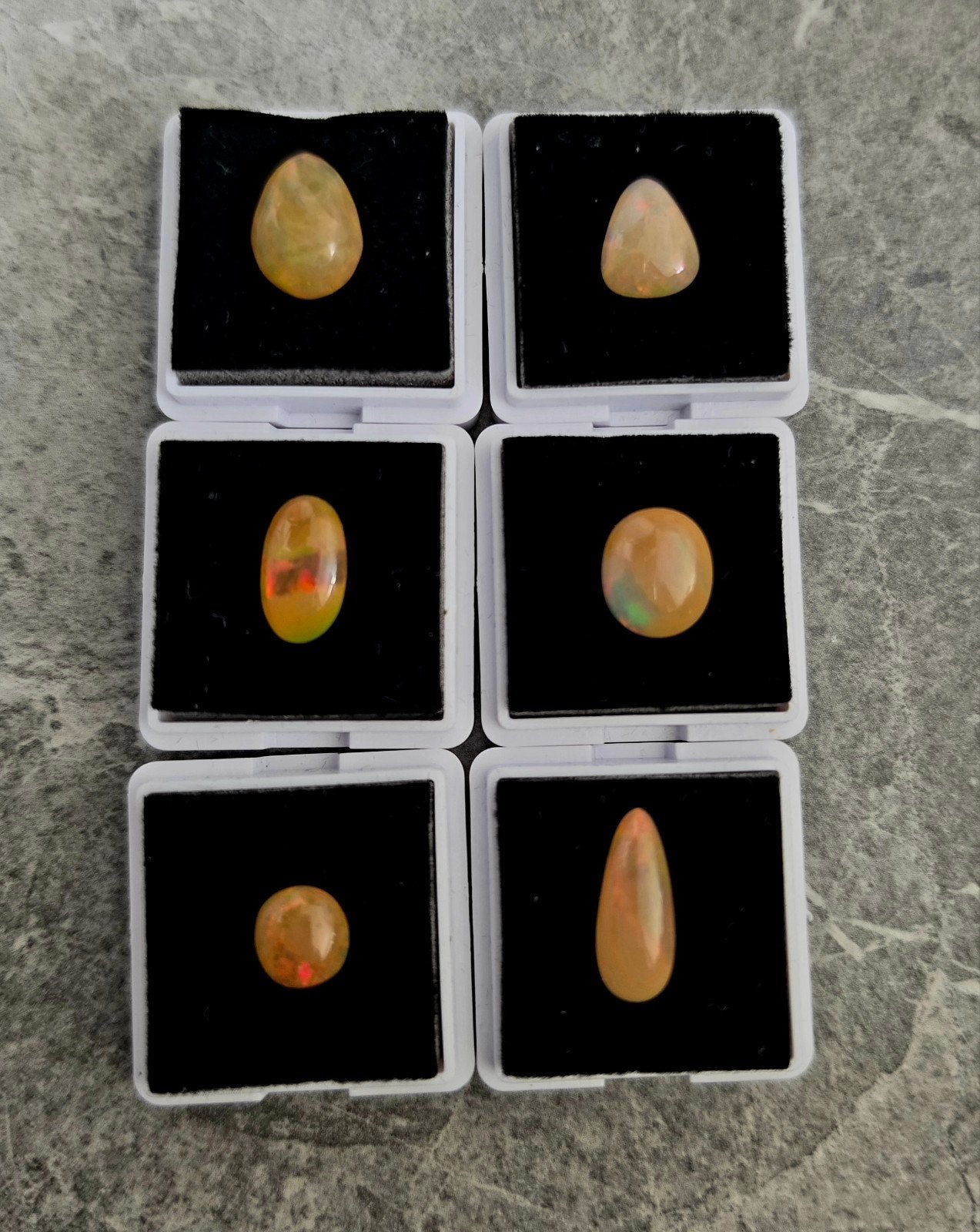 Set van 6 Natuurlijke Ethiopische Opaal Cabochons, Sieraden, Tassen en Uiterlijk, Ophalen of Verzenden