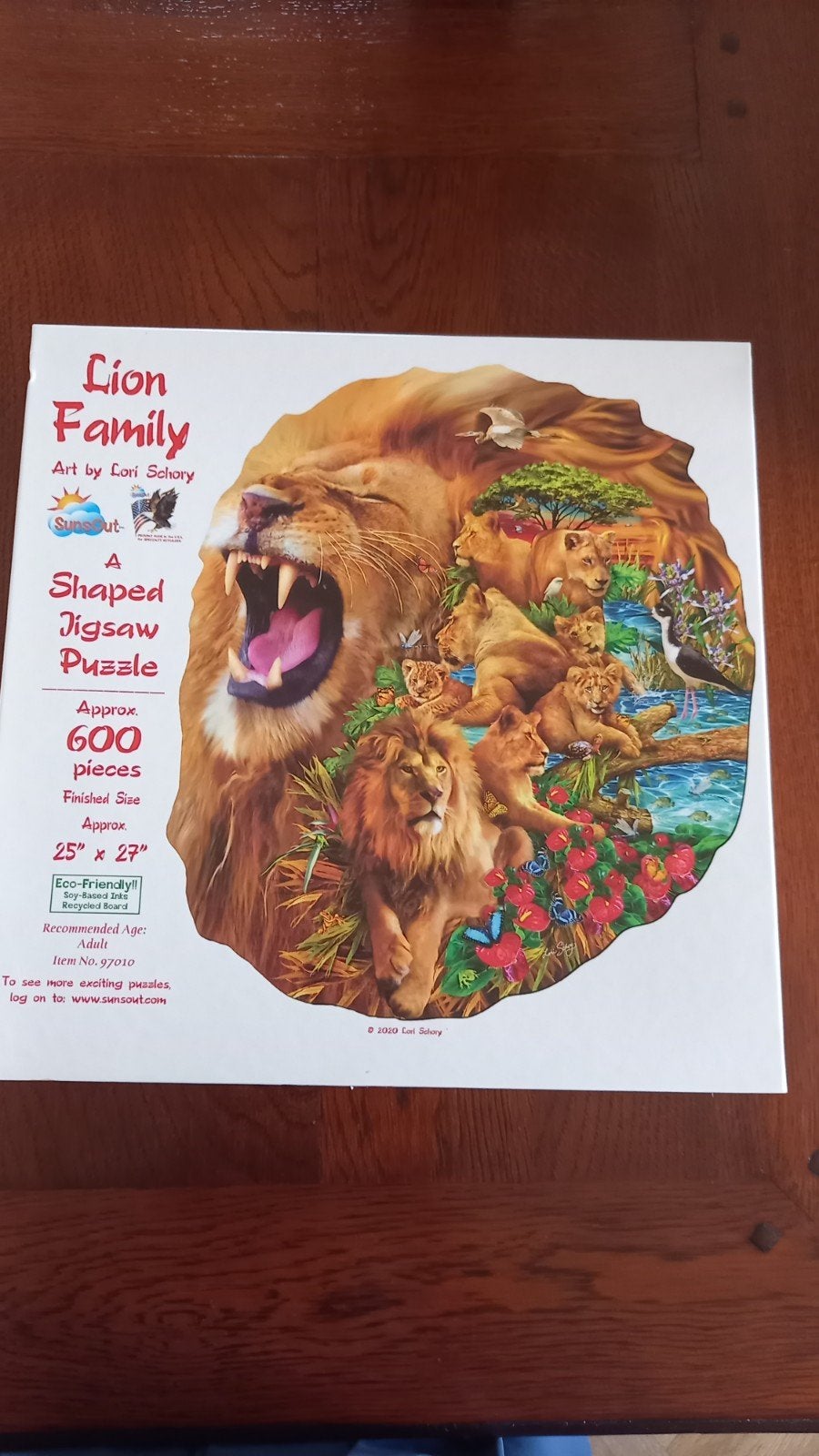 SunsOut Leeuwenfamilie Legpuzzel - 600 stukjes, Ophalen of Verzenden, 500 t/m 1500 stukjes, Gebruikt, Legpuzzel
