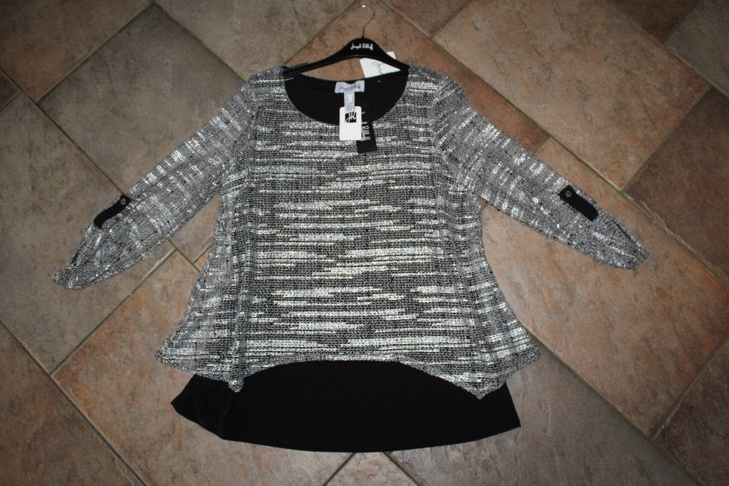 Joseph Ribkoff schitterend tuniek 38/40 elegante overlaag, Maat 38/40 (M), Meerkleurig, ., Joseph Ribkoff