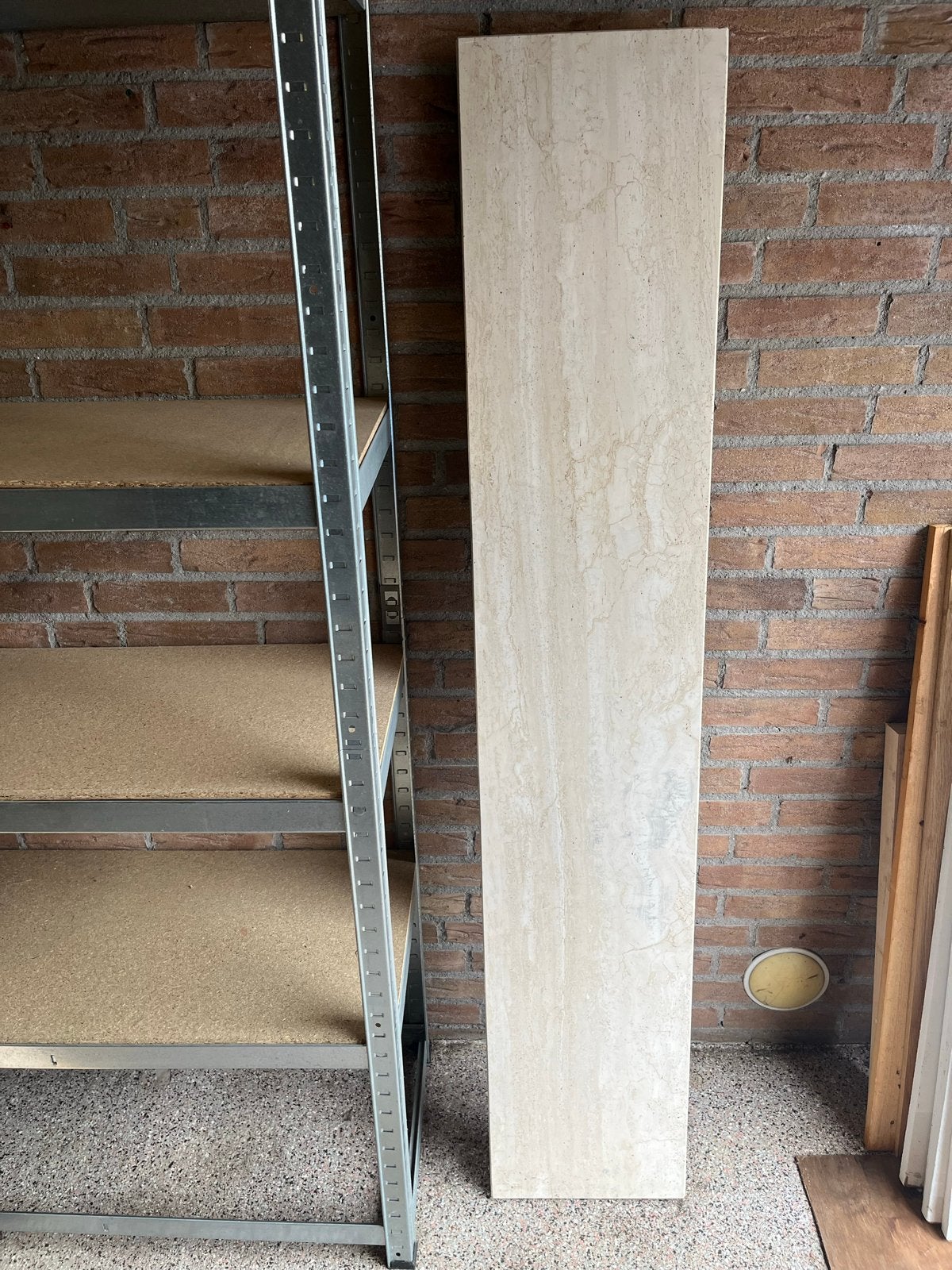 Natuursteen vensterbank - Travertin - 30x160, Ophalen, 60 cm of meer, Gebruikt, 5 tot 10 m²