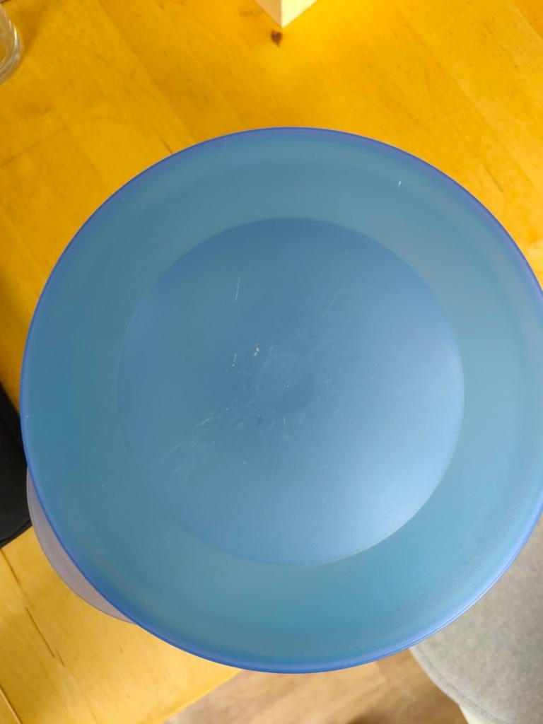 Tupperware slakom met versrooster - Blauw/Groen, Ophalen of Verzenden, Gebruikt, Groen, Bak of Kom