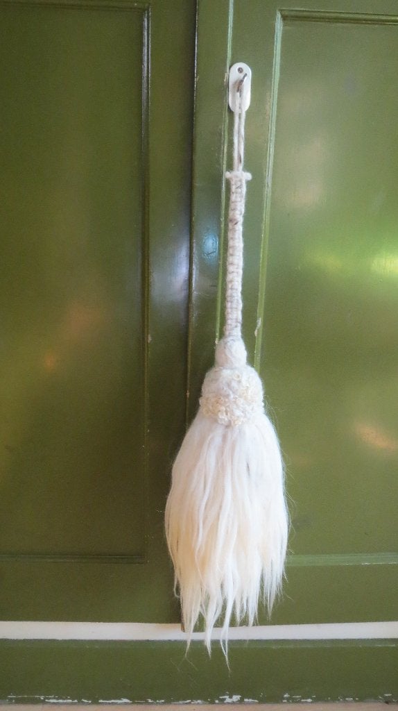 DECORATOEF reuze kwast, toef Schoonebeker wol, macrame, Verzenden, Wandhanger, Nieuw, Natuurlijk materiaal