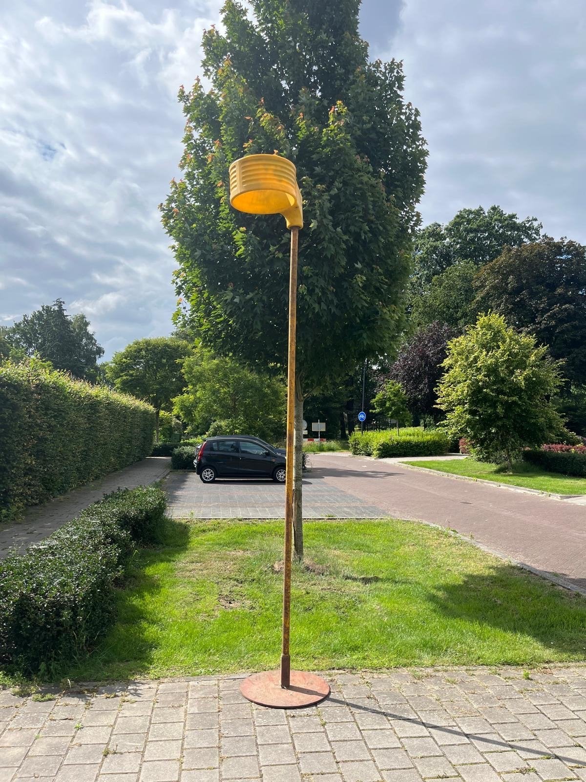 Korfbalpaal met kunststof korf en grondplaat - 3.5m hoog, Ophalen, Gebruikt, Korf of Paal
