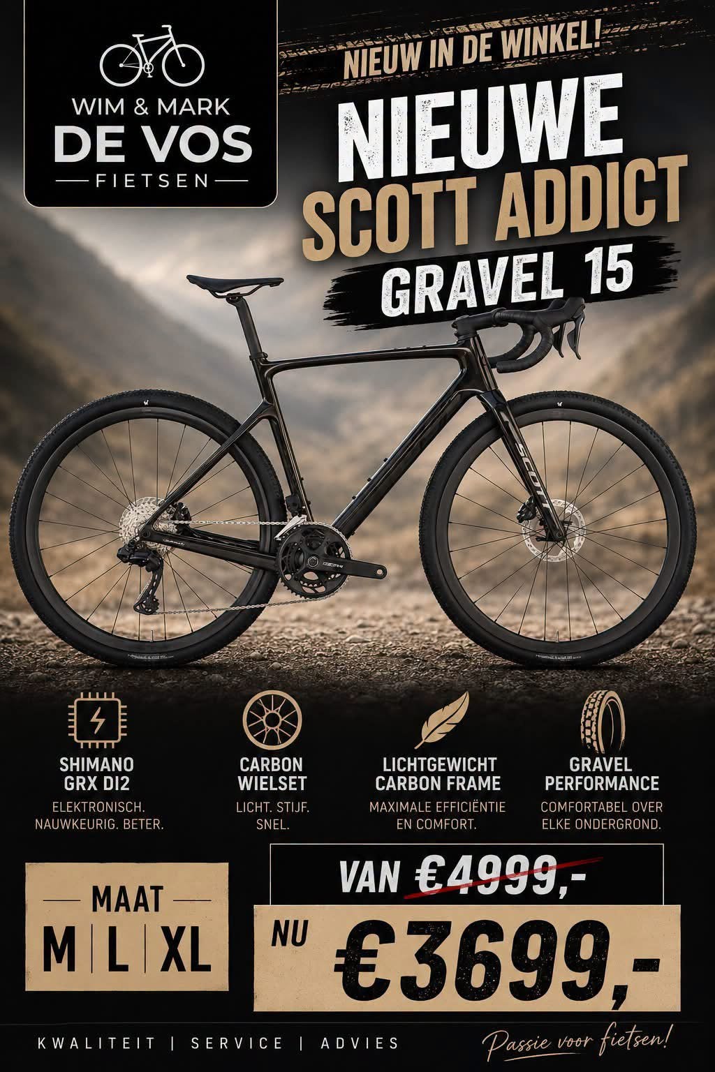 Nieuwe scott addict gravel nu hoge korting ..., Fietsen en Brommers, Fietsen | Racefietsen, Overige merken, Carbon, Nieuw, Ophalen of Verzenden