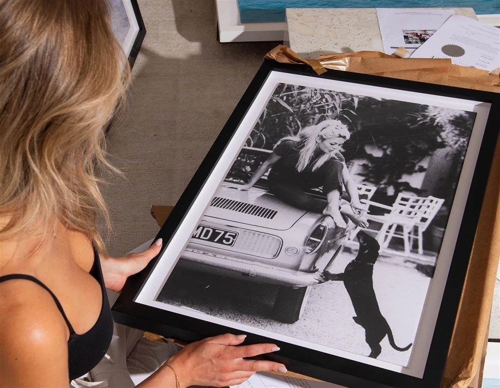 Brigitte Bardot met Teckel Dachshund kunst print | Poster