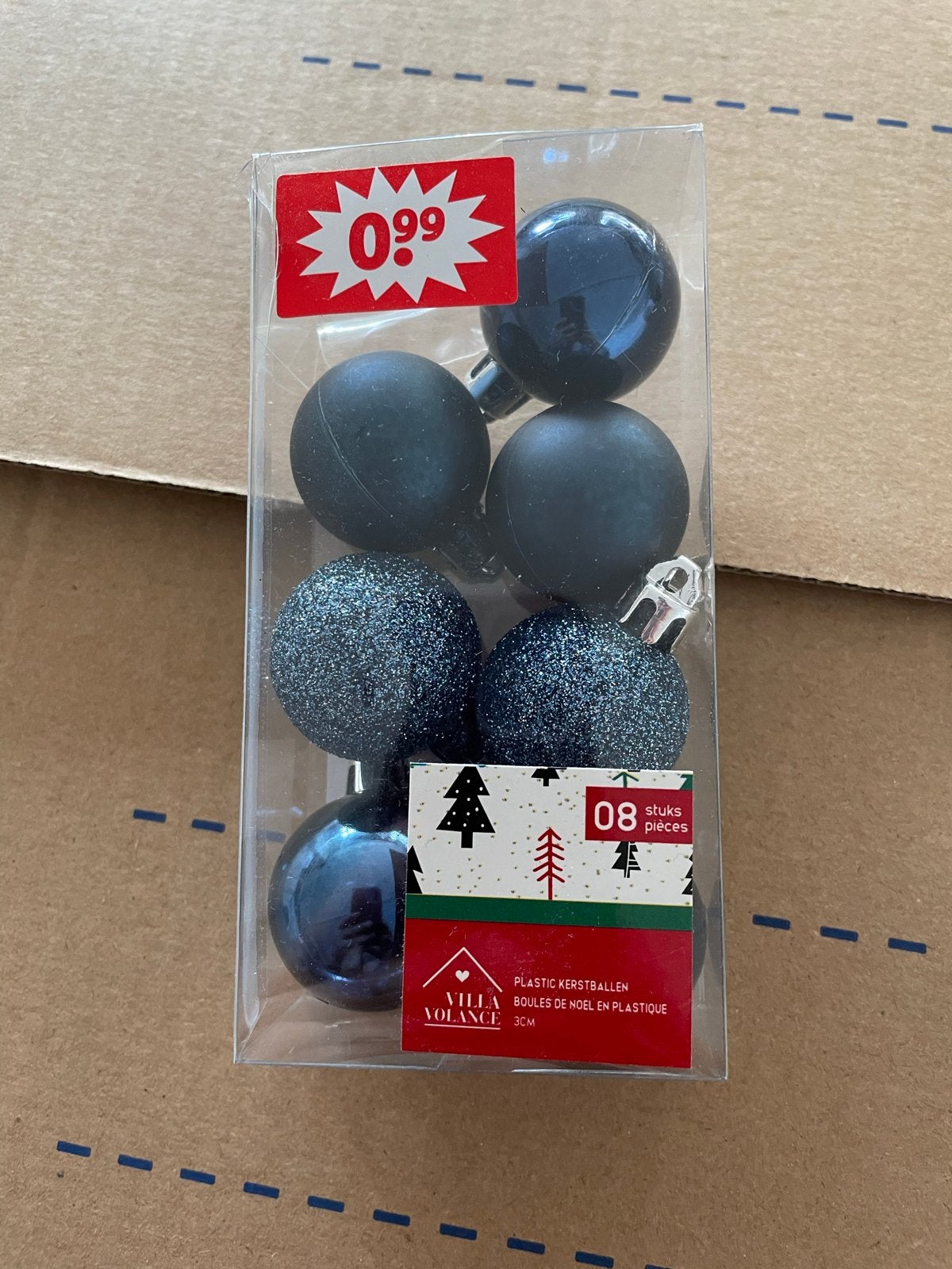 Kerstballen blauw, Ophalen of Verzenden