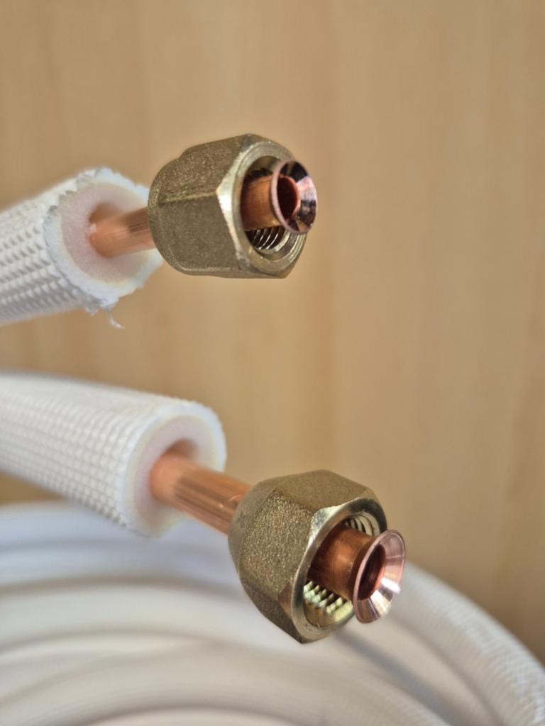 Koelleiding airco met flare wartels - Diverse lengtes, Witgoed en Apparatuur, Airco's, Ophalen of Verzenden