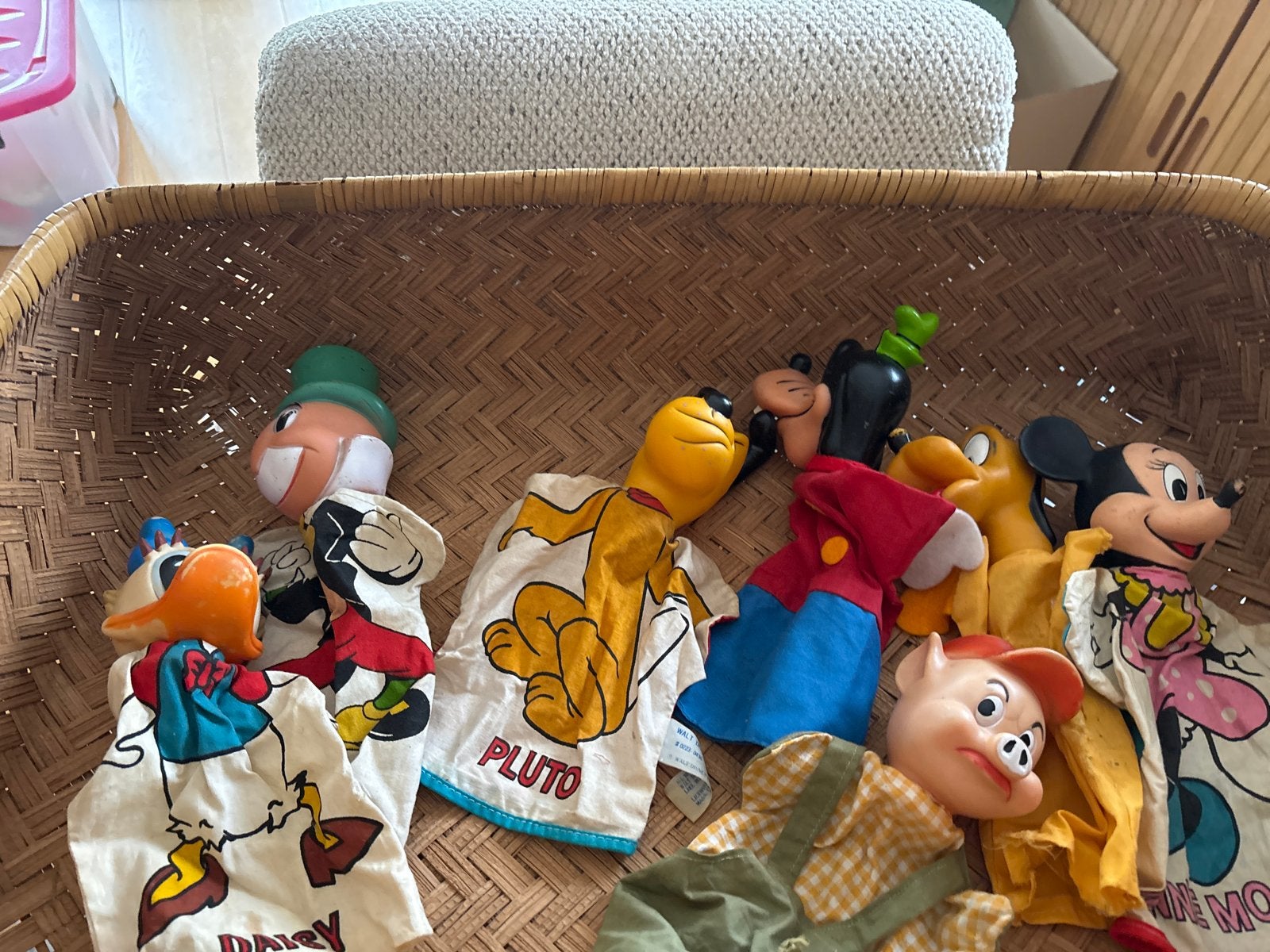 Vintage Disney en Looney Tunes handpoppen, Ophalen of Verzenden