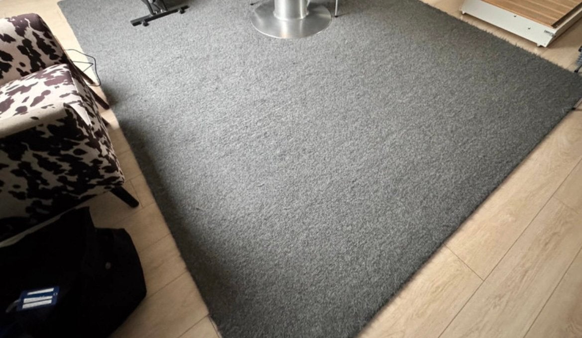 Wollen kleed grijs 240 x 340, Ophalen, Gebruikt, 200 cm of meer, Grijs