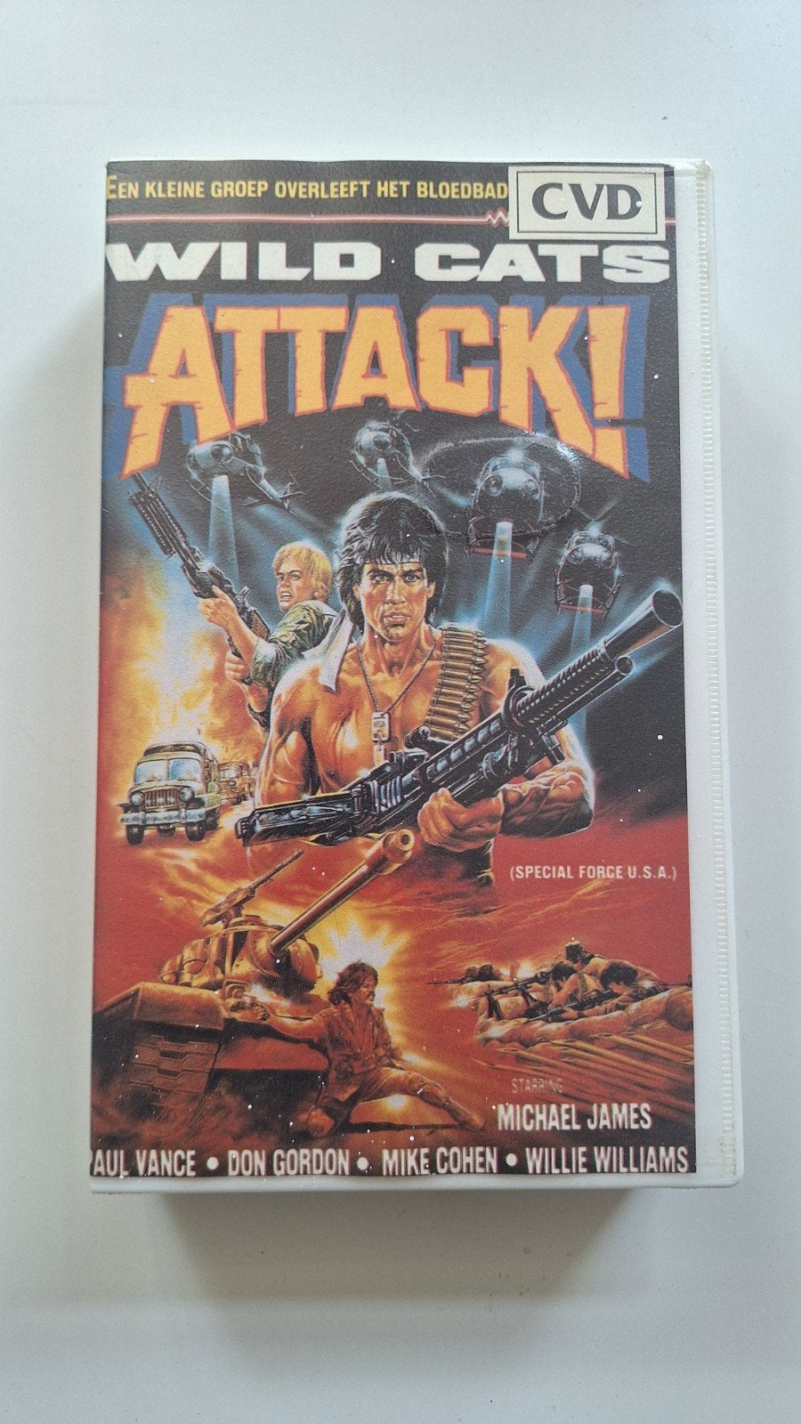 VHS Wild Cats Attack! 1982, Ophalen of Verzenden, Gebruikt, Actie en Avontuur, VHS